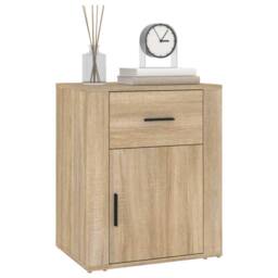 Berkfield Home Bedside Cabinet Sonoma Oak 50x36x60 cm Engineered Wood in Brown - Size: 50 x 36 x 60 cm - thumbnail 4
