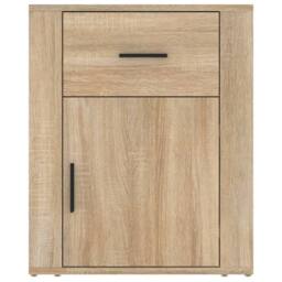 Berkfield Home Bedside Cabinet Sonoma Oak 50x36x60 cm Engineered Wood in Brown - Size: 50 x 36 x 60 cm - thumbnail 6