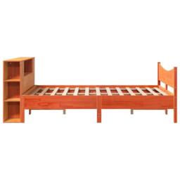 Berkfield Home Beautiful Bed Frame without Mattress Wax Brown 140x190 cm Solid W - thumbnail 7