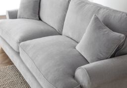 The Great Sofa Company Ezra 2 Seater Textured Velvet Sofa - Scroll Arm in Light Grey - thumbnail 5