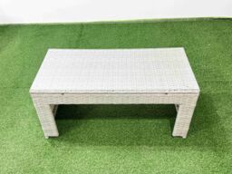 Fimous Rattan Furniture Set 9 Pieces Outdoor Sofa Coffee Table with 2 Chairs in Light Grey - thumbnail 5