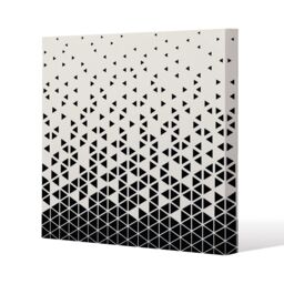 Benjamin Tate Design Geometric Triangles Slim Style Canvas Print 90x90cm in Natural - Size: 90x90 cm - thumbnail 2