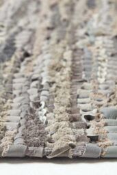 Homescapes Denver Leather Woven Rug in Grey - Size: 90 cm x 150 cm - thumbnail 4