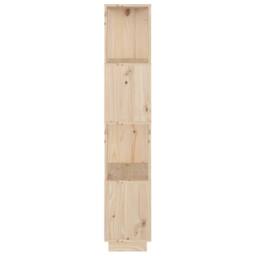 Berkfield Home Book Cabinet/Room Divider 51x25x132 cm Solid Wood Pine in Natural - Size: 51 x 25 x 132 cm - thumbnail 6