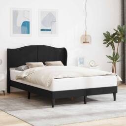 Berkfield Home Bed Frame with Headboard Black 135 x 190 cm Faux Leather