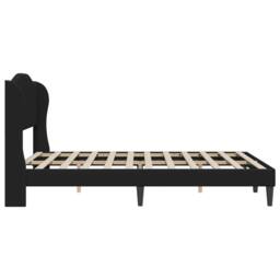 Berkfield Home Bed Frame with Headboard Black 135 x 190 cm Faux Leather - thumbnail 5