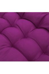 Living and Home 170cm L x 48cm W Button Tufted Beach Lounge Chair Cushion Garden Bench Seat Pad in Purple - Size: 170 cm L x 48 cm W - thumbnail 6