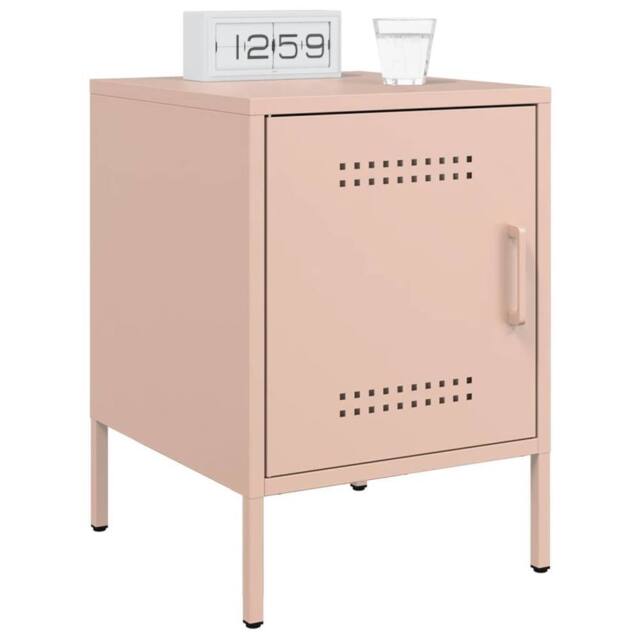 Berkfield Home Durable Bedside Cabinets 2 pcs Pink 36x39x50.5 cm Steel - image 1