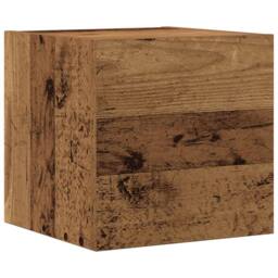 Berkfield Home Wall Mounted TV cabinets 6 pcs Old Wood Engineered Wood in Brown - thumbnail 6