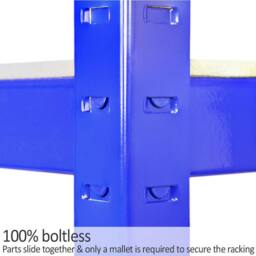 Monstershop Monster Racking T-Rax Metal Storage Shelves, Blue, 90cm W, 45cm D in Blue - thumbnail 7