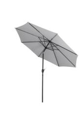 Living and Home Patio Umbrella 3M Large Traditional Parasol with Resin Base in Light Grey - thumbnail 4