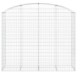 Berkfield Home Arched Gabion Basket 200x50x160/180 cm Galvanised Iron in Silver - thumbnail 3