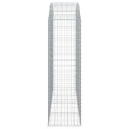 Berkfield Home Arched Gabion Basket 200x50x160/180 cm Galvanised Iron in Silver - thumbnail 4