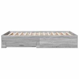 Berkfield Home Bed Frame with Drawers without Mattress Grey Sonoma 135x190 cm Double - thumbnail 5