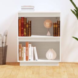 Berkfield Home Console Cabinet White 60x34x75 cm Solid Wood Pine - Size: 60 x 34 x 75 cm - thumbnail 3