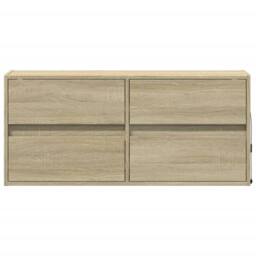 Berkfield Home TV Wall Cabinet with LED Lights Sonoma Oak 100x31x45 cm in Brown - Size: 100 x 31 x 45 cm - thumbnail 6