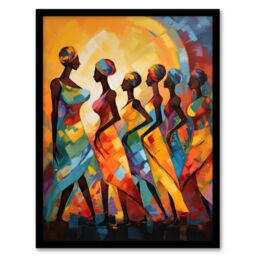 "Artery8 African Cultural Dance Tribal Music Rhythm Arts 12x16"" Framed Art - Size: A4" - thumbnail 1