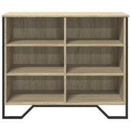 Berkfield Home Sideboard Sonoma Oak 91x35.5x74.5 cm Engineered Wood in Light Beige - thumbnail 4