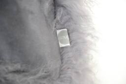 SNUGRUGS Mongolian Long Curly Wool Sheepskin Cushion with Inner - 30cm x 50cm in Grey - Size: 30 cm x 50 cm - thumbnail 3