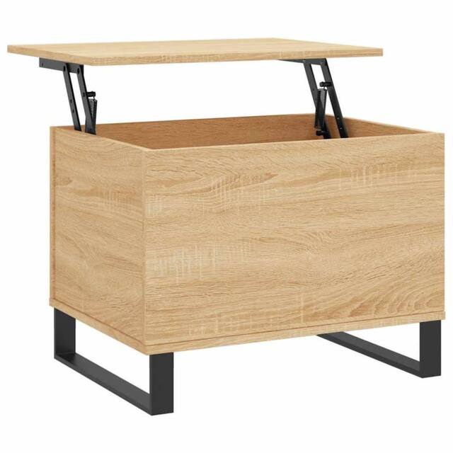 Berkfield Home Coffee Table Sonoma Oak 60x44.5x45 cm Engineered Wood in Brown - image 1