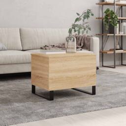 Berkfield Home Coffee Table Sonoma Oak 60x44.5x45 cm Engineered Wood in Brown - thumbnail 2