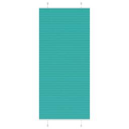 Berkfield Home Pleated Blind Petrol Green 85x200 cm Fabric Width 84.4 cm Polyester in Teal - thumbnail 2