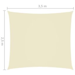 Berkfield Home Sunshade Sail Oxford Fabric Rectangular 2.5x3.5 m Cream in Beige - thumbnail 6