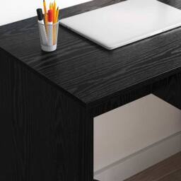 Berkfield Home Gorgeous Desk with Storage Black Oak 90x49.5x75 cm Engineered wood - thumbnail 4