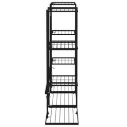 Berkfield Home Durable Flower Stand 94.5x25x89 cm Black Iron - thumbnail 4