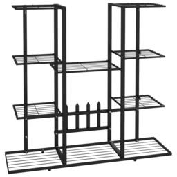 Berkfield Home Durable Flower Stand 94.5x25x89 cm Black Iron - thumbnail 3