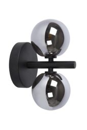 Lucide 'TYCHO' Modern Dimmable Stylish Indoor Decor Retro Wall Light 2xG9 in Black - thumbnail 2