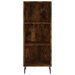 Berkfield Home Highboard Smoked Oak 34.5x34x180 cm Engineered Wood in Brown - thumbnail 6