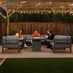 Monstershop Modular Garden Furniture Set With Fire Pit - Anthracite Grey - thumbnail 7
