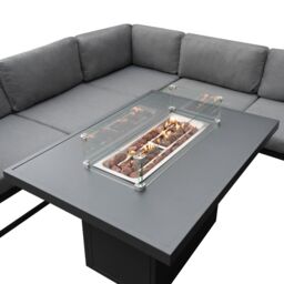Monstershop Modular Garden Furniture Set With Fire Pit - Anthracite Grey - thumbnail 3