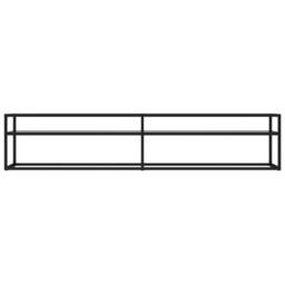 Berkfield Home TV Cabinet Transparent 200x40x40.5 cm Tempered Glass in Clear - thumbnail 3