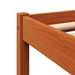 Berkfield Home Bed Frame without Mattress Wax Brown 150x200 cm King Size Solid Wood Pine - thumbnail 6
