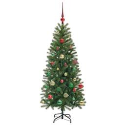 Berkfield Home Artificial Christmas Tree with 150 LEDs Green 150 cm PE & PVC - thumbnail 6