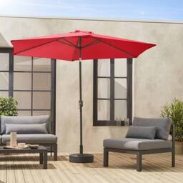 sweeek 3m Round Centre Pole Parasol in Red - thumbnail 1