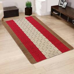 Smart Living Heavy Duty Machine Washable Hallway Kitchen Non Slip Door Mat in Light Brown - Size: 40 cm x 60 cm - thumbnail 1