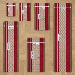 Smart Living Heavy Duty Machine Washable Hallway Kitchen Non Slip Door Mat in Light Brown - Size: 40 cm x 60 cm - thumbnail 3