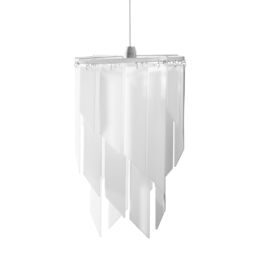 Orsina Acrylic Laser Cut Pendant Light, Dome Shade Hanging Light Fixture, Modern Pendant Lamp, White Ceiling Light