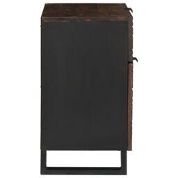 Berkfield Home Bedside Cabinet 50x33x60 cm Solid Wood Walnut in Brown - Size: 50 x 33 x 60 cm - thumbnail 4