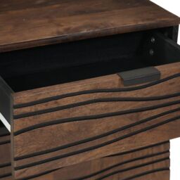 Berkfield Home Bedside Cabinet 50x33x60 cm Solid Wood Walnut in Brown - Size: 50 x 33 x 60 cm - thumbnail 8