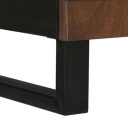 Berkfield Home Bedside Cabinet 50x33x60 cm Solid Wood Walnut in Brown - Size: 50 x 33 x 60 cm - thumbnail 7