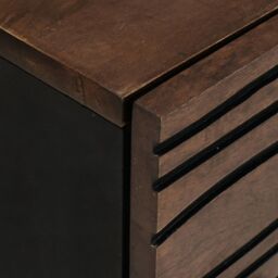 Berkfield Home Bedside Cabinet 50x33x60 cm Solid Wood Walnut in Brown - Size: 50 x 33 x 60 cm - thumbnail 6