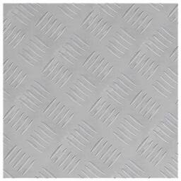 Berkfield Home Sleek Aluminum Checker Plates 2 pcs Anti-Slip 40x40 cm in Silver - Size: Medium - thumbnail 5