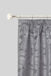 New Edge Blinds 16-19mm Sphere Extendable Durable Metal Curtain Pole Set in Silver - Size: 120 cm - 210 cm - thumbnail 2