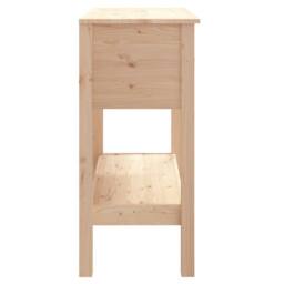 Berkfield Home Beautiful Console Table 75x35x75 cm Solid Wood Pine in Light Tan - Size: 75 x 35 x 75 cm - thumbnail 8