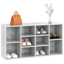 Berkfield Home Shoe Bench Concrete Grey 103x30x54.5 cm Engineered Wood