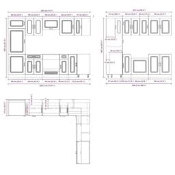 Berkfield Home 14 Piece Kitchen Cabinet Set Kalmar Concrete Grey Engineered Wood - thumbnail 8